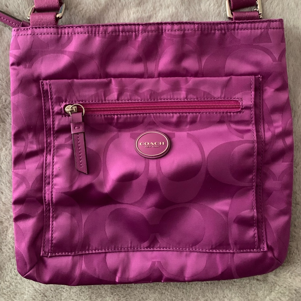 Coach Getaway Signature Nylon File Crossbody